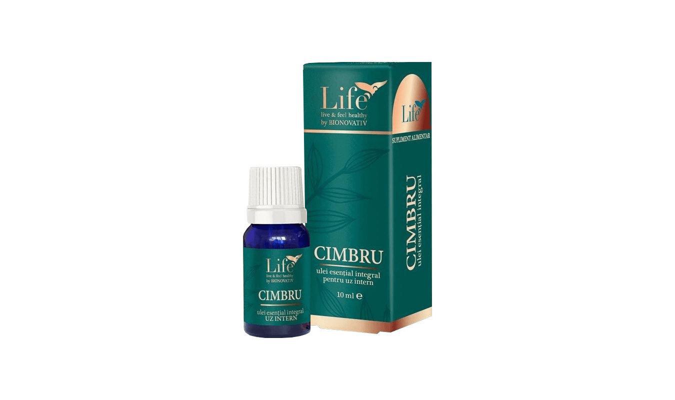 Ulei esential integral de cimbru Life, 10 ml, Bionovativ Ulei esential integral de cimbru Life, 10 ml, Bionovativ