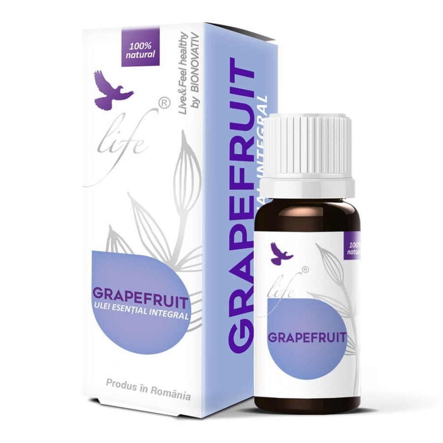 Ulei esential integral de grapefruit Life, 10 ml, Bionovativ Ulei esential integral de grapefruit Life, 10 ml, Bionovativ