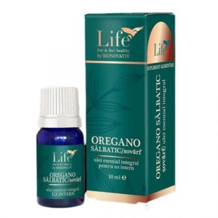 Ulei esential integral de oregano salbatic/sovarf Life, 10 ml, Bionovativ Ulei esential integral de oregano salbatic/sovarf Life, 10 ml, Bionovativ