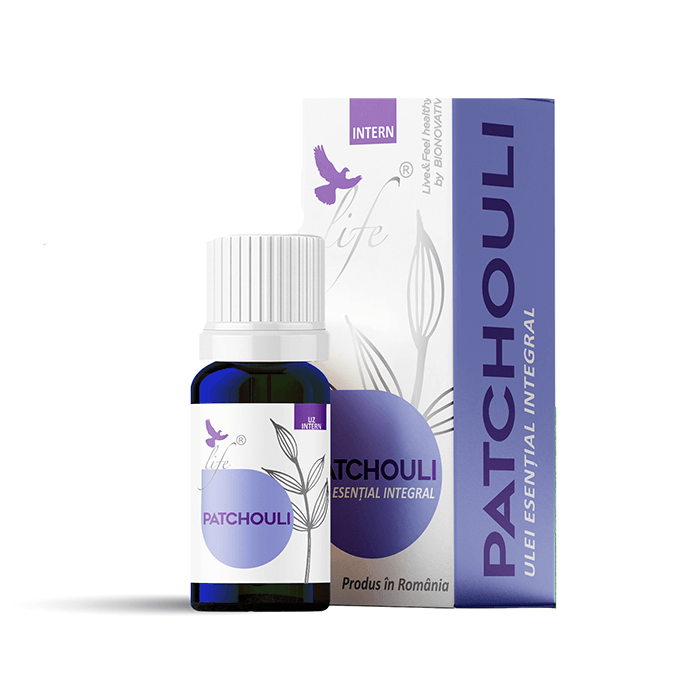 Ulei esential integral de patchouli Life, 10 ml, Bionovativ Ulei esential integral de patchouli Life, 10 ml, Bionovativ