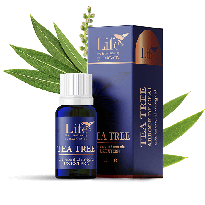 Ulei esential integral de tea tree Life, 10 ml, Bionovativ Ulei esential integral de tea tree Life, 10 ml, Bionovativ
