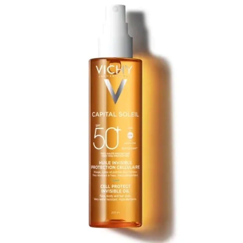 Ulei invizibil SPF 50+ Cell Protect Capital Soleil, 200 ml, Vichy Ulei invizibil SPF 50+ Cell Protect Capital Soleil, 200 ml, Vichy