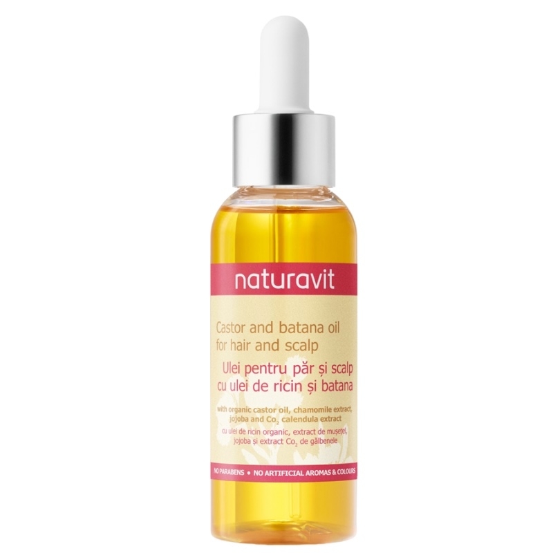 Ulei De Ricin Si Batana Pentru Scalp Si Par,  100 ml, Naturavit