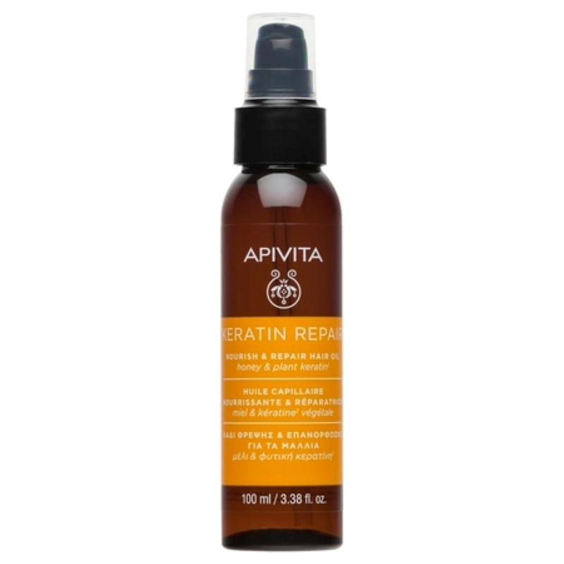 Ulei reparator cu keratina pentru par, 100 ml, Apivita Ulei reparator cu keratina pentru par, 100 ml, Apivita
