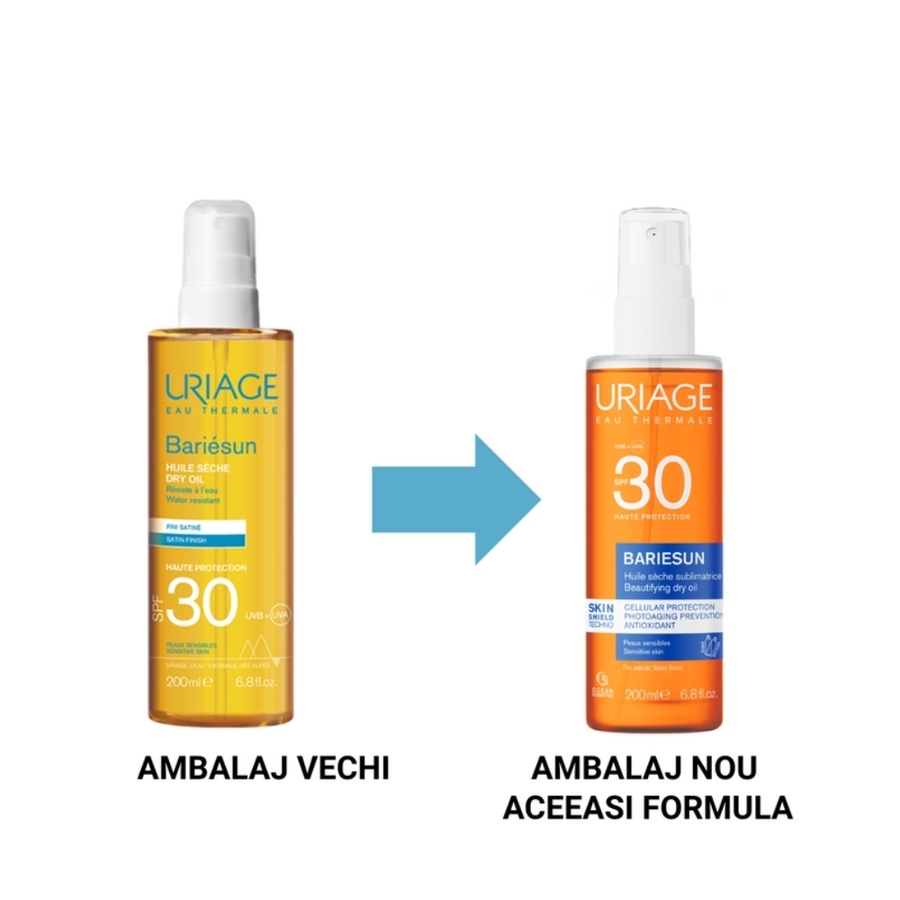 Ulei uscat cu protectie solara SPF 30 Bariesun, 200 ml, Uriage Ulei uscat cu protectie solara SPF 30 Bariesun, 200 ml, Uriage
