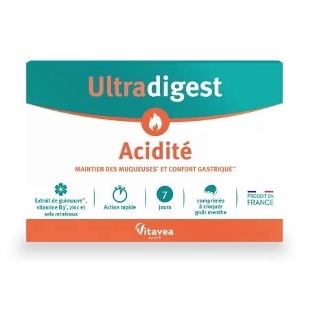 Ultradigest Acidite, 14 tablete masticabile, Vitavea Ultradigest Acidite, 14 tablete masticabile, Vitavea