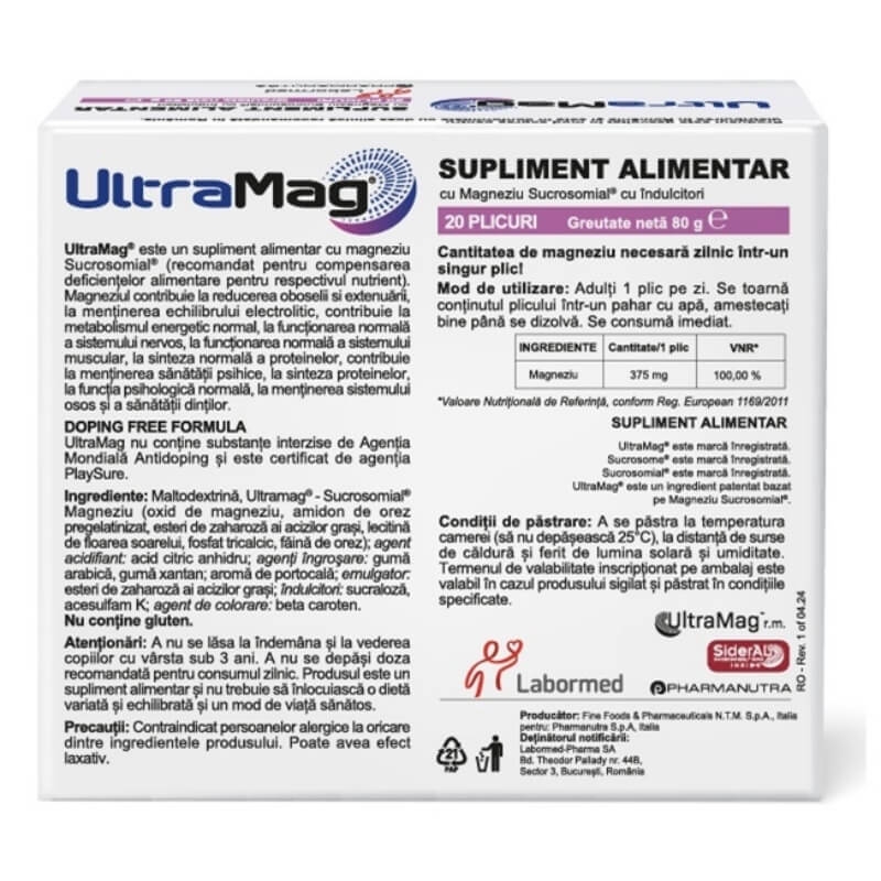 UltraMag, 20 plicuri, Labormed UltraMag, 20 plicuri, Labormed
