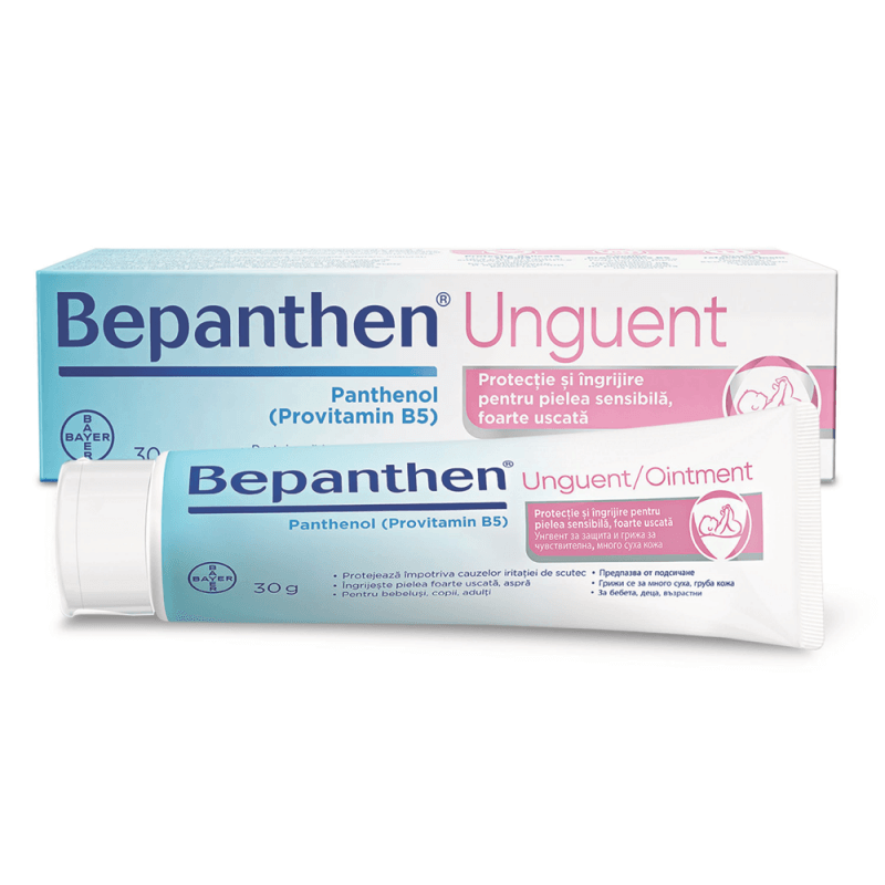 Unguent pentru iritatiile de scutec Bepanthen, 30 g, Bayer Unguent pentru iritatiile de scutec Bepanthen, 30 g, Bayer