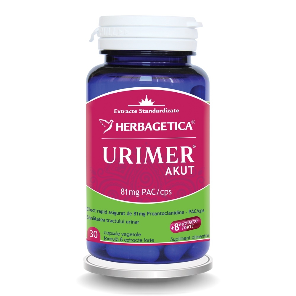 Urimer Akut, 30 capsule, Herbagetica Urimer Akut, 30 capsule, Herbagetica