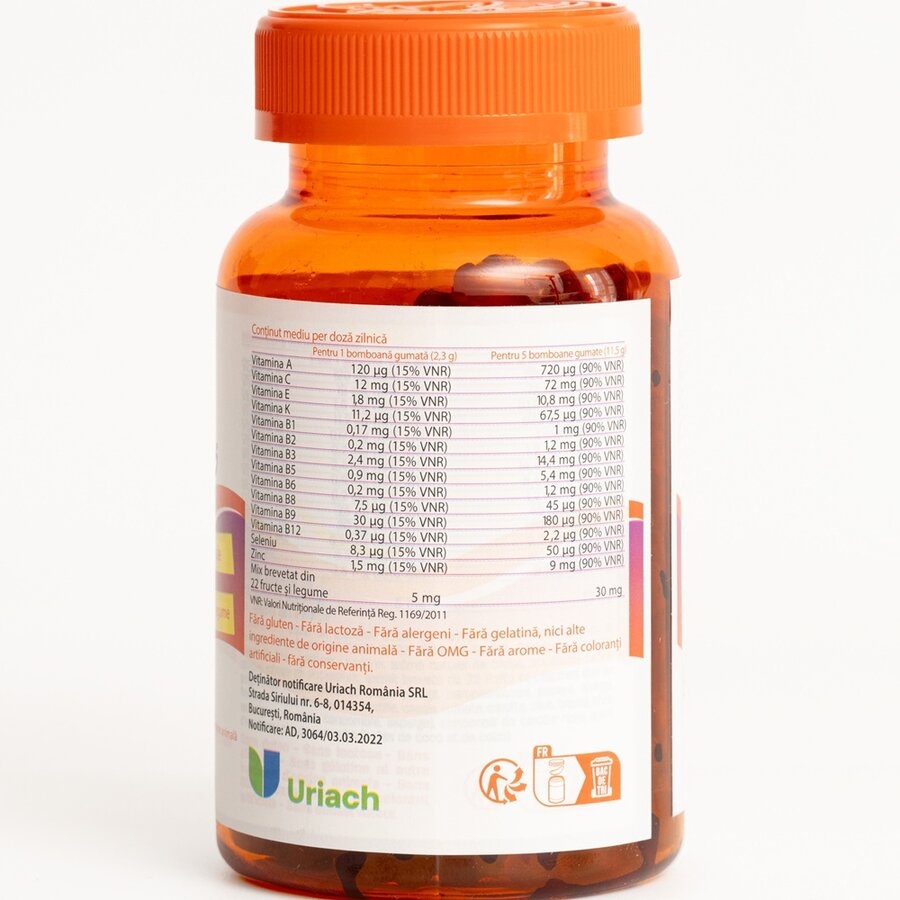 Ursuleti gumati cu vitamine si minerale, 60 ursuleti, Pediakid Ursuleti gumati cu vitamine si minerale, 60 ursuleti, Pediakid