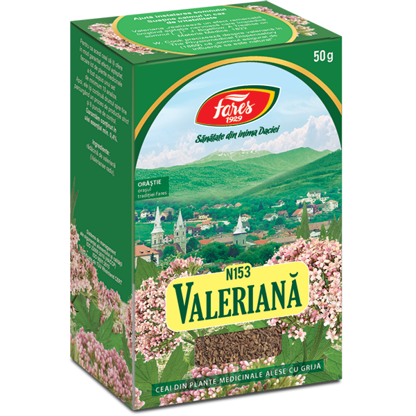 Ceai radacina de valeriana 50g, Fares Ceai radacina de valeriana 50g, Fares