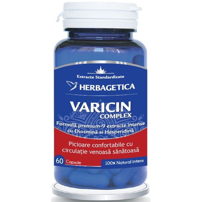 Varicin Complex, 60 capsule, Herbagetica Varicin Complex, 60 capsule, Herbagetica