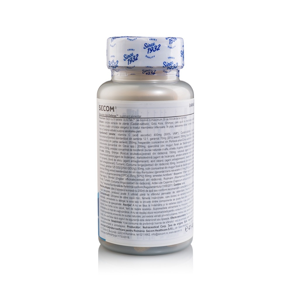 Vein Defense Kal, 30 tablete, Secom Vein Defense Kal, 30 tablete, Secom