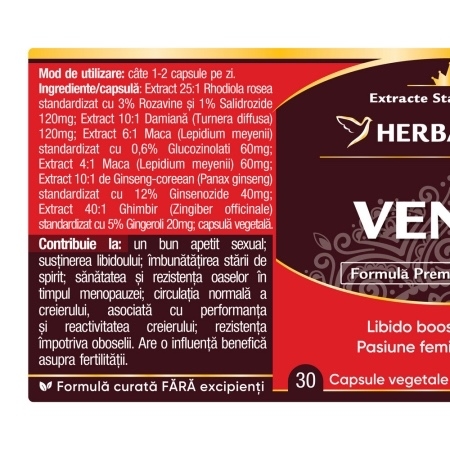 Venus, 30 capsule, Herbagetica Venus, 30 capsule, Herbagetica