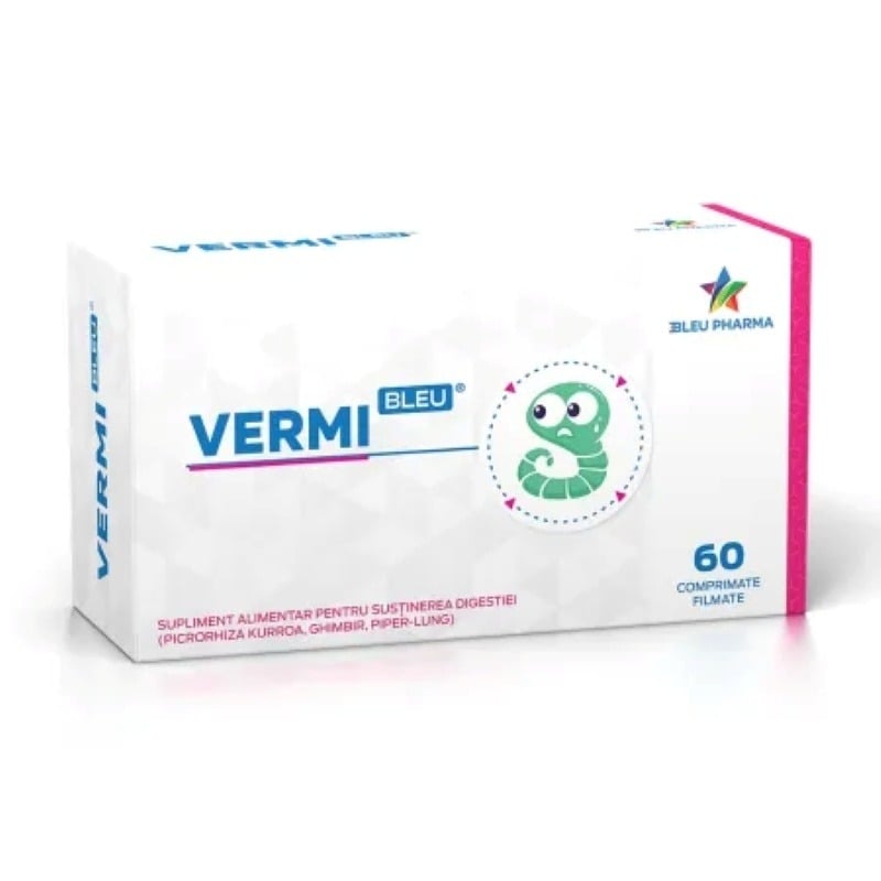Vermi Bleu, 60 comprimate, Bleu Pharma Vermi Bleu, 60 comprimate, Bleu Pharma