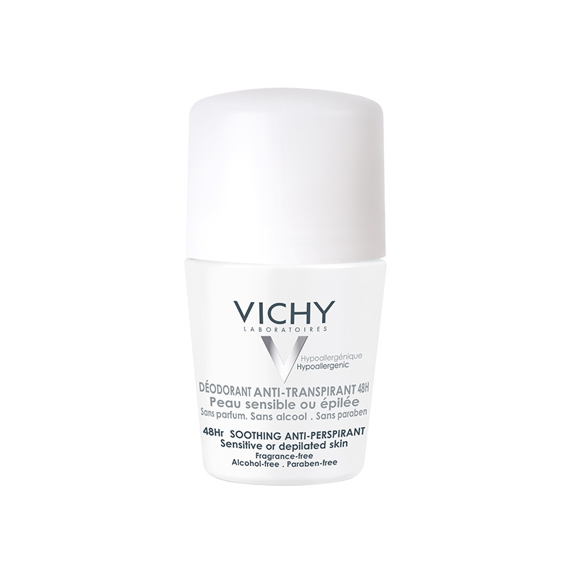 Roll-on antiperspirant cu eficacitate 48h fara parfum, 50ml, Vichy