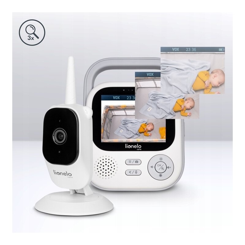 Video monitor, Lionelo, Babyline 3.2, Full HD, Comunicare bidirectionala, 2.8 inch, Cu sunete si mod de noapte, Cu 5 niveluri de detectare a sunetului, Alb Video monitor, Lionelo, Babyline 3.2, Full HD, Comunicare bidirectionala, 2.8 inch, Cu sunete si mod de noapte, Cu 5 niveluri de detectare a sunetului, Alb