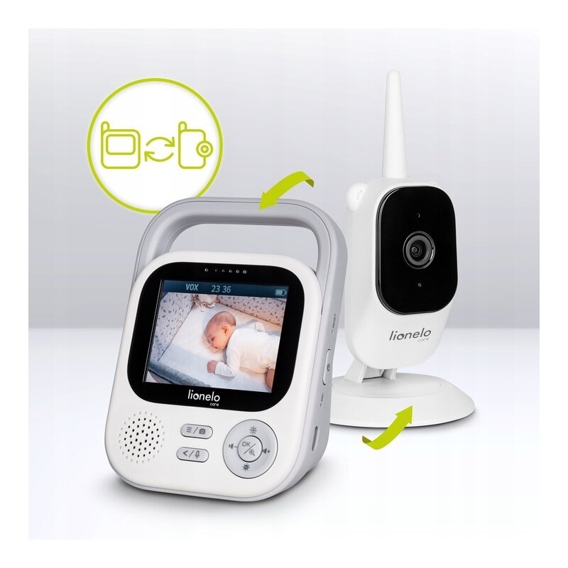Video monitor, Lionelo, Babyline 3.2, Full HD, Comunicare bidirectionala, 2.8 inch, Cu sunete si mod de noapte, Cu 5 niveluri de detectare a sunetului, Alb Video monitor, Lionelo, Babyline 3.2, Full HD, Comunicare bidirectionala, 2.8 inch, Cu sunete si mod de noapte, Cu 5 niveluri de detectare a sunetului, Alb