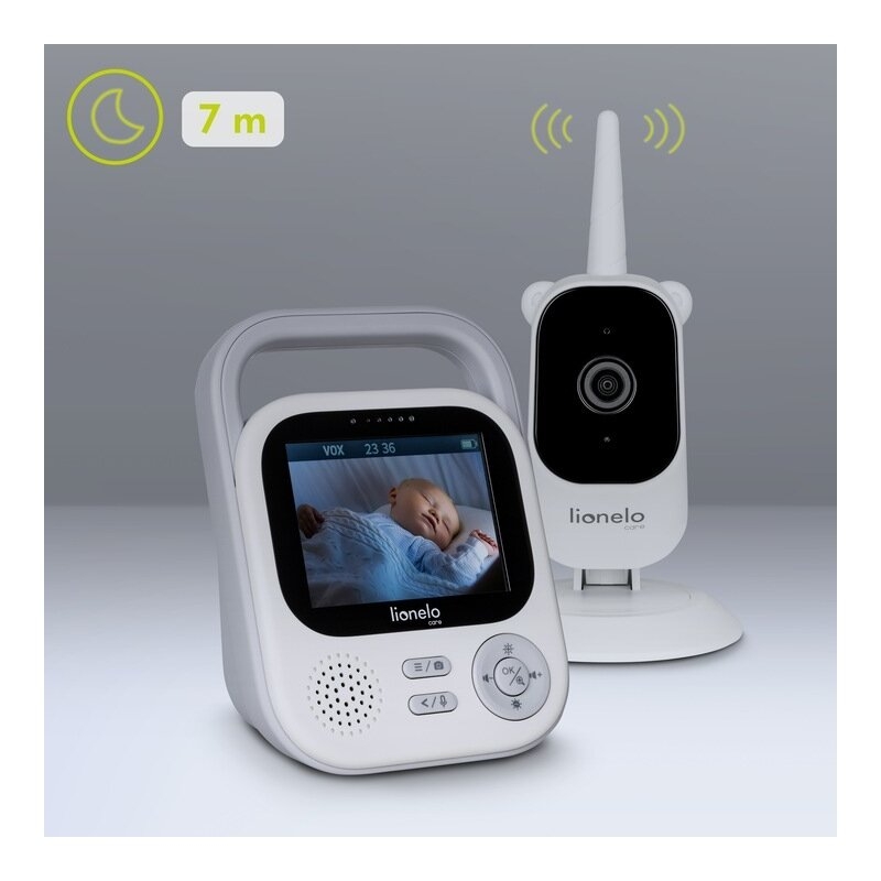 Video monitor, Lionelo, Babyline 3.2, Full HD, Comunicare bidirectionala, 2.8 inch, Cu sunete si mod de noapte, Cu 5 niveluri de detectare a sunetului, Alb Video monitor, Lionelo, Babyline 3.2, Full HD, Comunicare bidirectionala, 2.8 inch, Cu sunete si mod de noapte, Cu 5 niveluri de detectare a sunetului, Alb