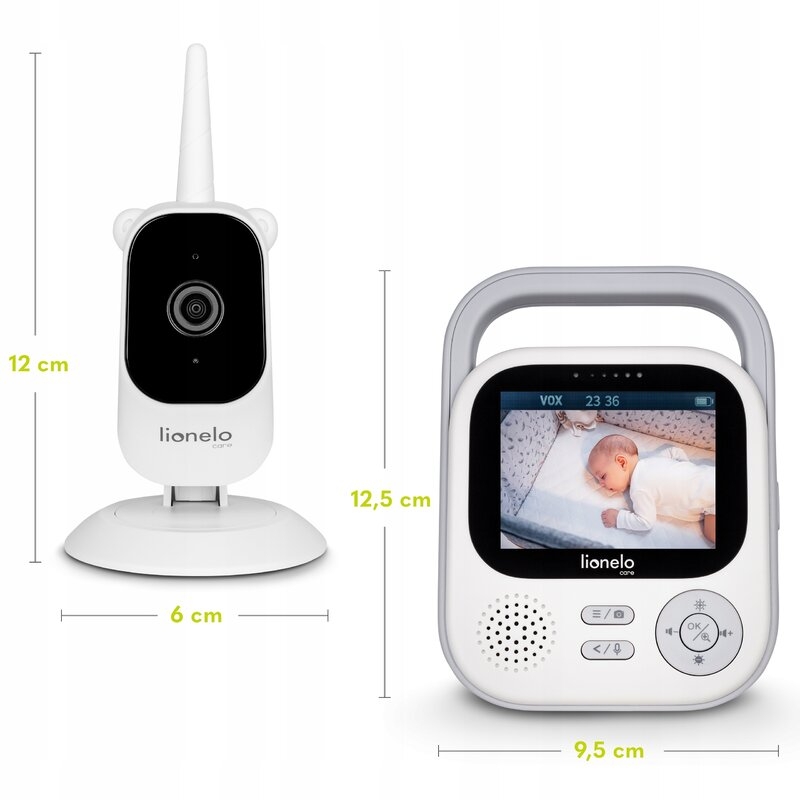 Video monitor, Lionelo, Babyline 3.2, Full HD, Comunicare bidirectionala, 2.8 inch, Cu sunete si mod de noapte, Cu 5 niveluri de detectare a sunetului, Alb Video monitor, Lionelo, Babyline 3.2, Full HD, Comunicare bidirectionala, 2.8 inch, Cu sunete si mod de noapte, Cu 5 niveluri de detectare a sunetului, Alb