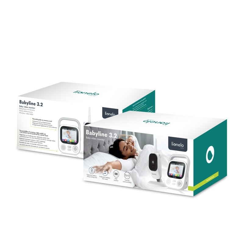 Video monitor, Lionelo, Babyline 3.2, Full HD, Comunicare bidirectionala, 2.8 inch, Cu sunete si mod de noapte, Cu 5 niveluri de detectare a sunetului, Alb Video monitor, Lionelo, Babyline 3.2, Full HD, Comunicare bidirectionala, 2.8 inch, Cu sunete si mod de noapte, Cu 5 niveluri de detectare a sunetului, Alb