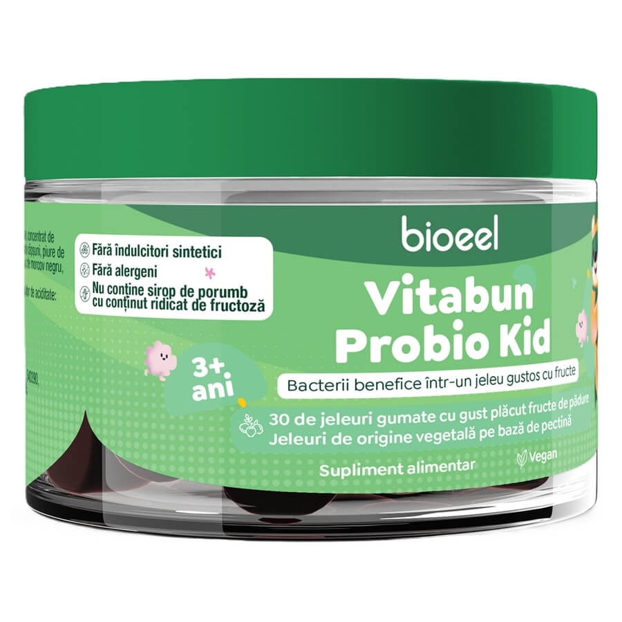Jeleuri gumate Vitabun Probio Kid, 30 jeleuri, Bioeel Jeleuri gumate Vitabun Probio Kid, 30 jeleuri, Bioeel