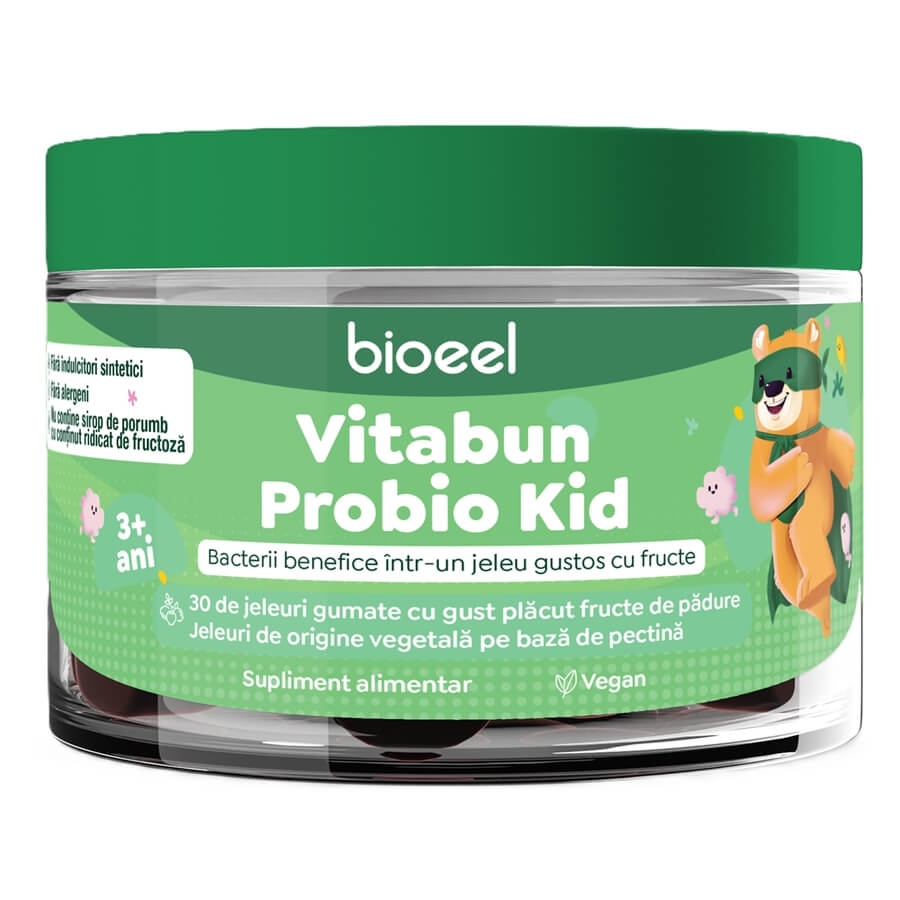 Jeleuri gumate Vitabun Probio Kid, 30 jeleuri, Bioeel Jeleuri gumate Vitabun Probio Kid, 30 jeleuri, Bioeel