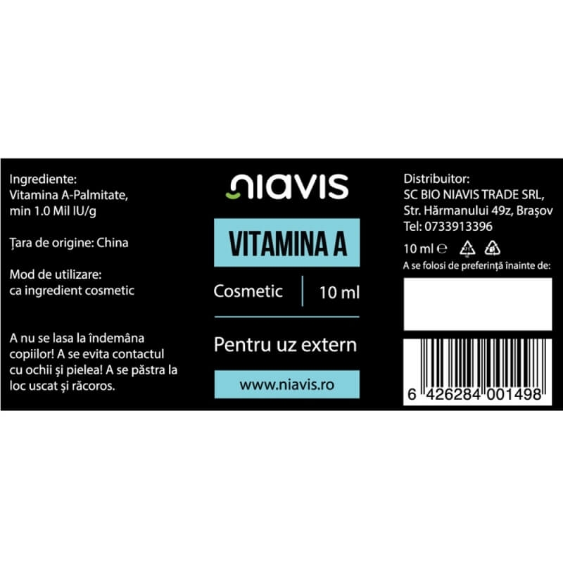 Vitamina A, 10 ml, Niavis Vitamina A, 10 ml, Niavis