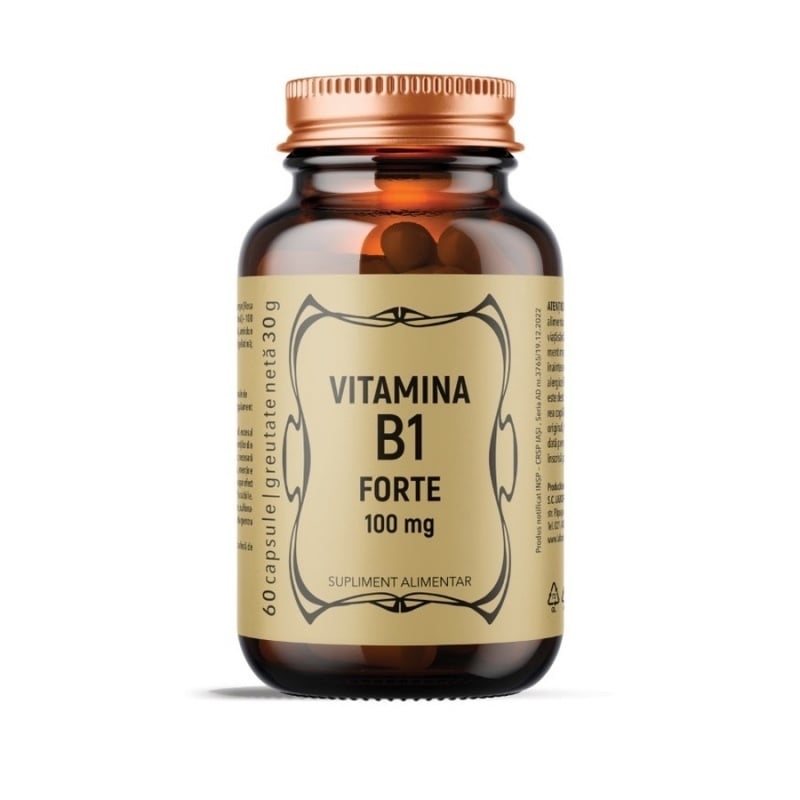 Vitamina B1 Forte 100 mg, 60 capsule, Remedia Vitamina B1 Forte 100 mg, 60 capsule, Remedia