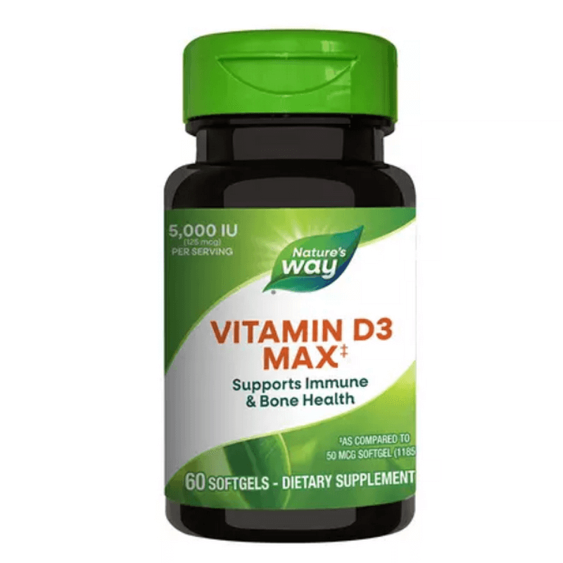 Vitamina D3 5000 UI Nature's Way, 60 capsule, Secom Vitamina D3 5000 UI Nature's Way, 60 capsule, Secom