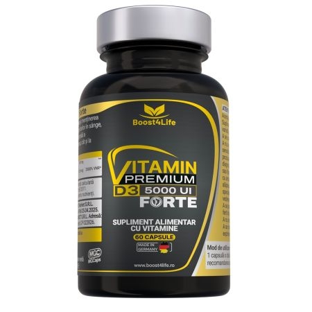 Vitamina D3 Premium Forte 5000 UI, 60 capsule , Boost4Life Vitamina D3 Premium Forte 5000 UI, 60 capsule , Boost4Life