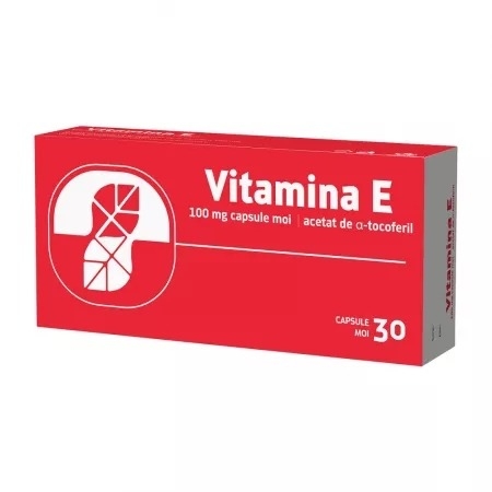 Vitamina E, 100 mg, 30 capsule moi, Biofarm Vitamina E, 100 mg, 30 capsule moi, Biofarm