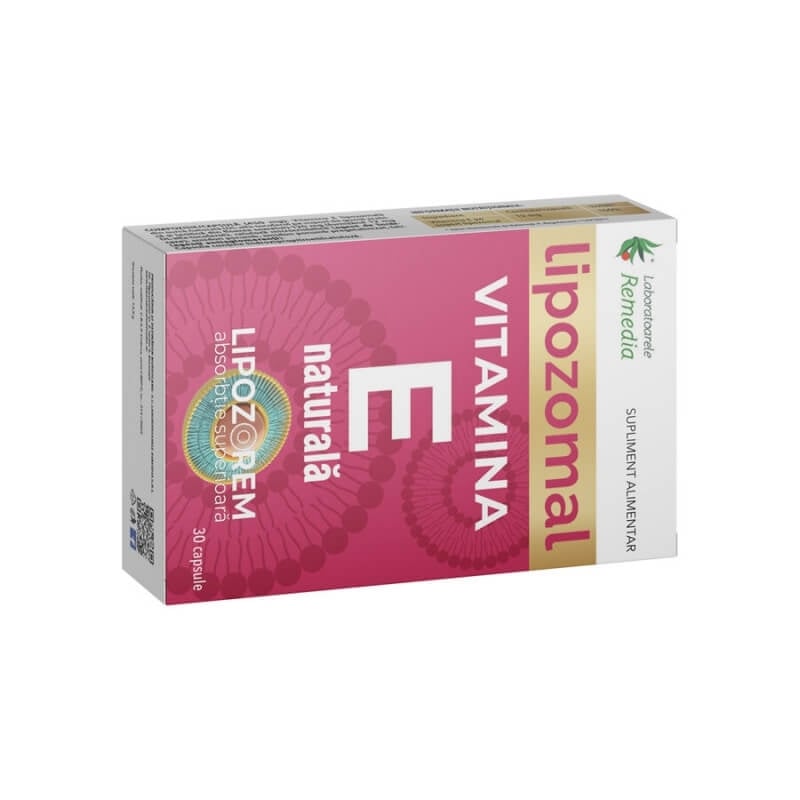 Vitamina E lipozomal 12 mg, 30 capsule, Remedia Vitamina E lipozomal 12 mg, 30 capsule, Remedia