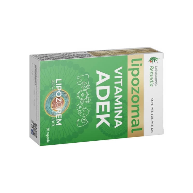 Vitamine lipozomale ADEK, 30 capsule, Remedia Vitamine lipozomale ADEK, 30 capsule, Remedia