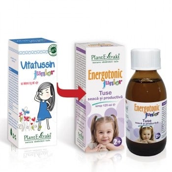 Sirop Energotonic Junior Tuse, 125 ml, PlantExtrakt Sirop Energotonic Junior Tuse, 125 ml, PlantExtrakt
