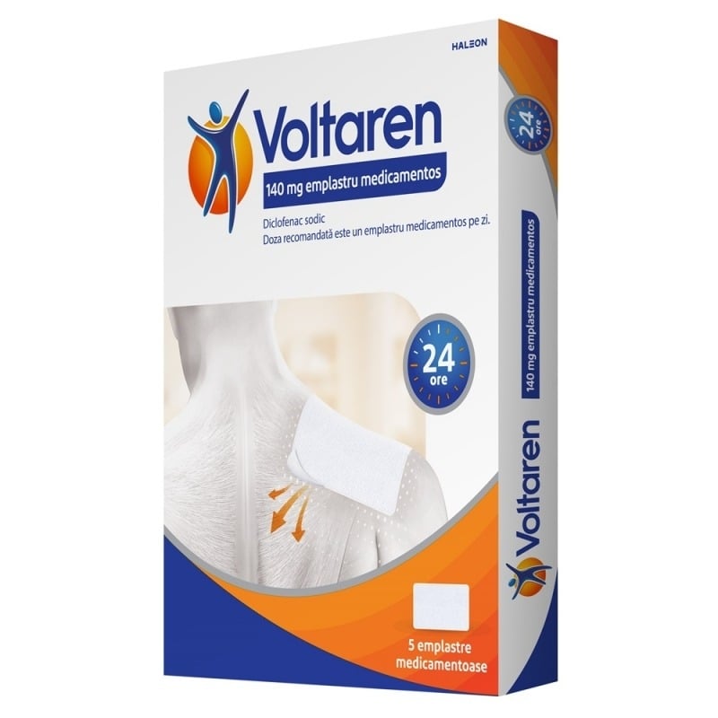 Voltaren emplastru medicamentos, 140 mg, 5 bucati, Haleon Voltaren emplastru medicamentos, 140 mg, 5 bucati, Haleon