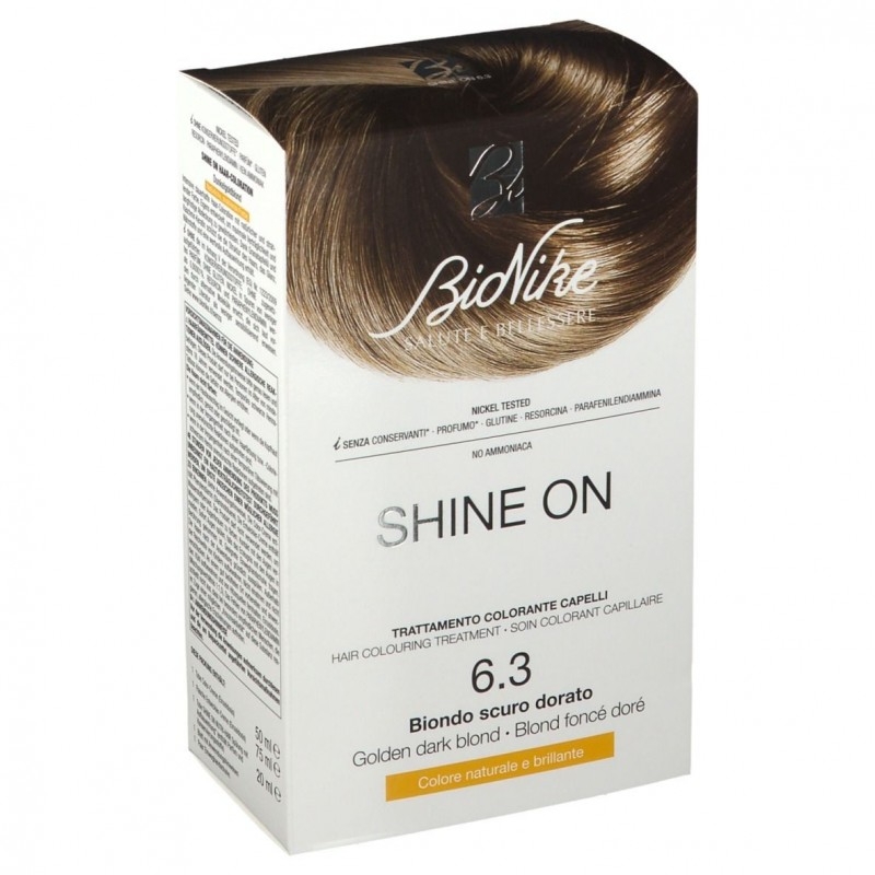 Vopsea pentru par Nr. 6.3 Golden Dark Blond Shine On, BioNike Vopsea pentru par Nr. 6.3 Golden Dark Blond Shine On, BioNike