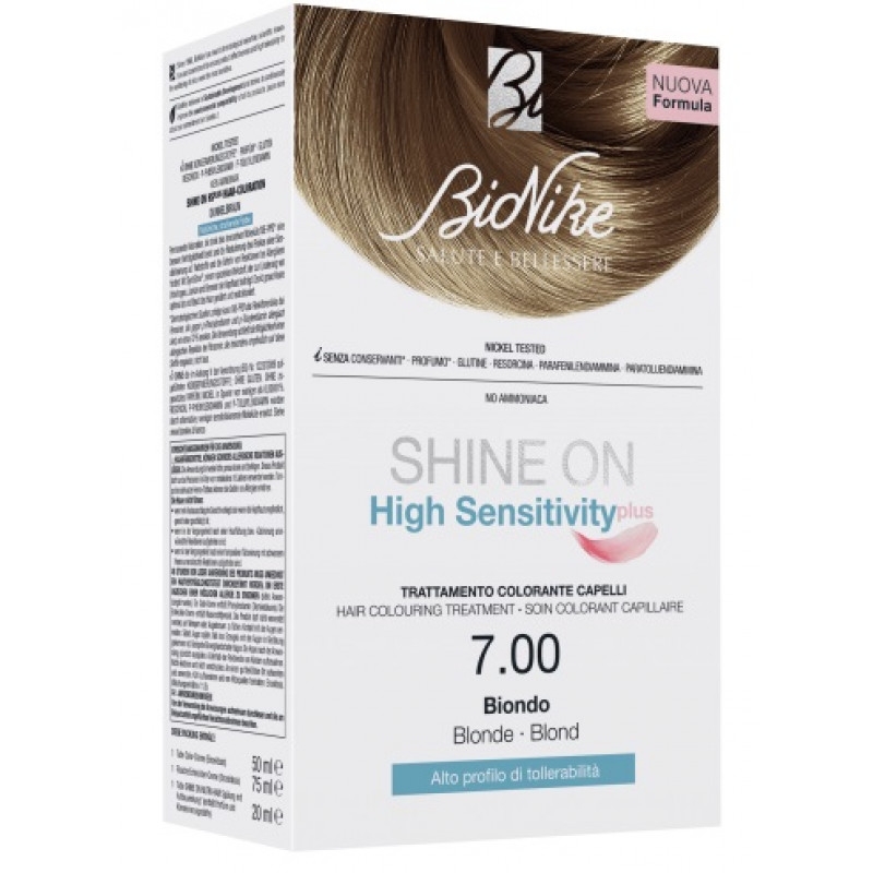 Vopsea pentru par Nr. 7.00 Biondo Shine On High Sensitivity, BioNike Vopsea pentru par Nr. 7.00 Biondo Shine On High Sensitivity, BioNike
