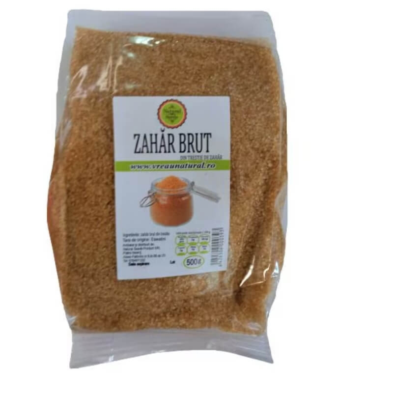 Zahar brun brut, 500 g, Natural Seeds Zahar brun brut, 500 g, Natural Seeds