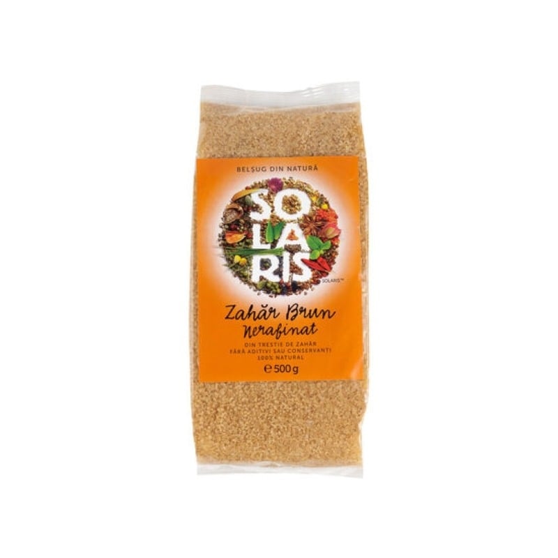 Zahar brun nerafinat, 500 g, Solaris Zahar brun nerafinat, 500 g, Solaris