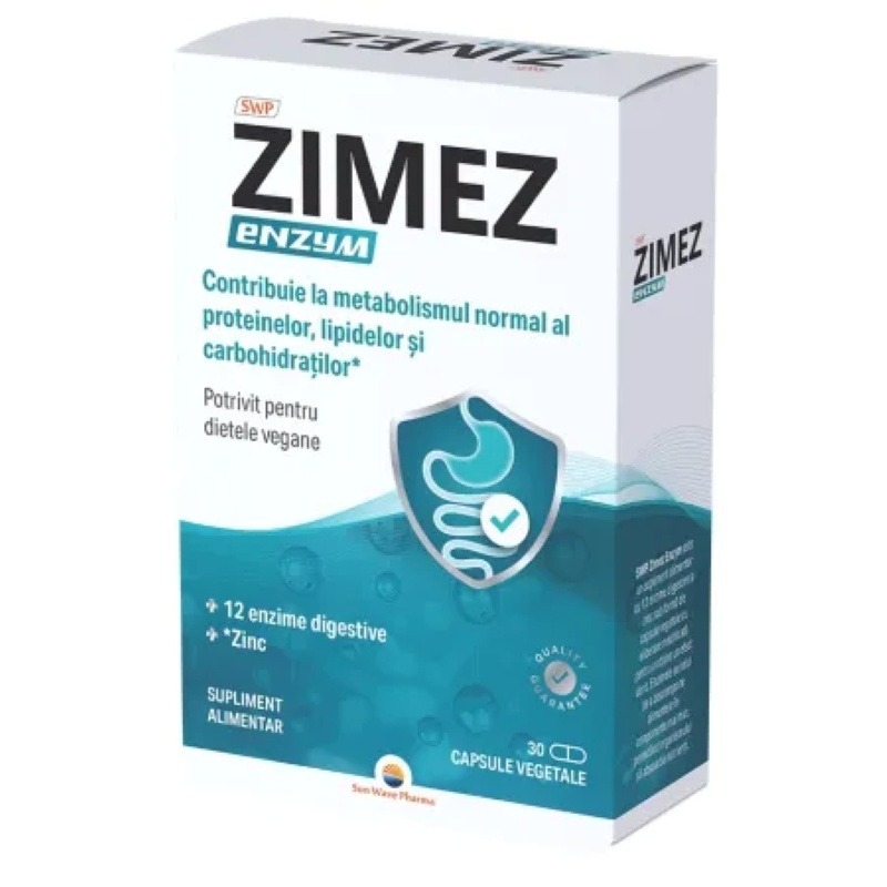 Zimez Enzym, 30 capsule, Sun Wave Pharma Zimez Enzym, 30 capsule, Sun Wave Pharma