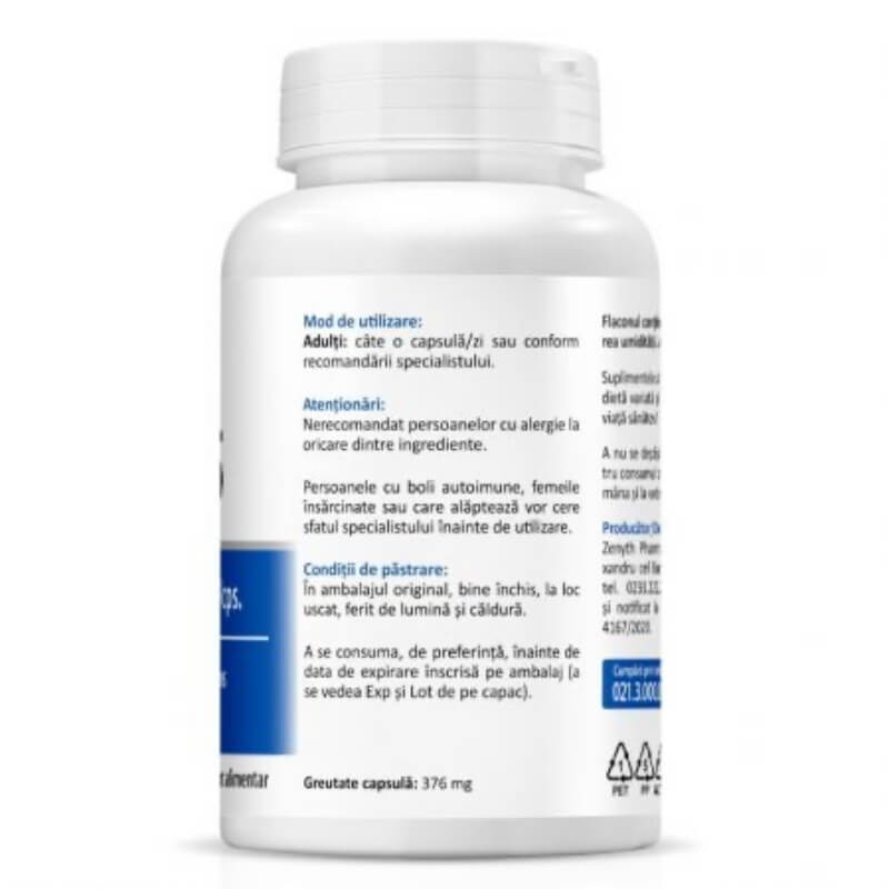 Zinc 25 sulfat de zinc 25 mg, 90 capsule, Zenyth Zinc 25 sulfat de zinc 25 mg, 90 capsule, Zenyth