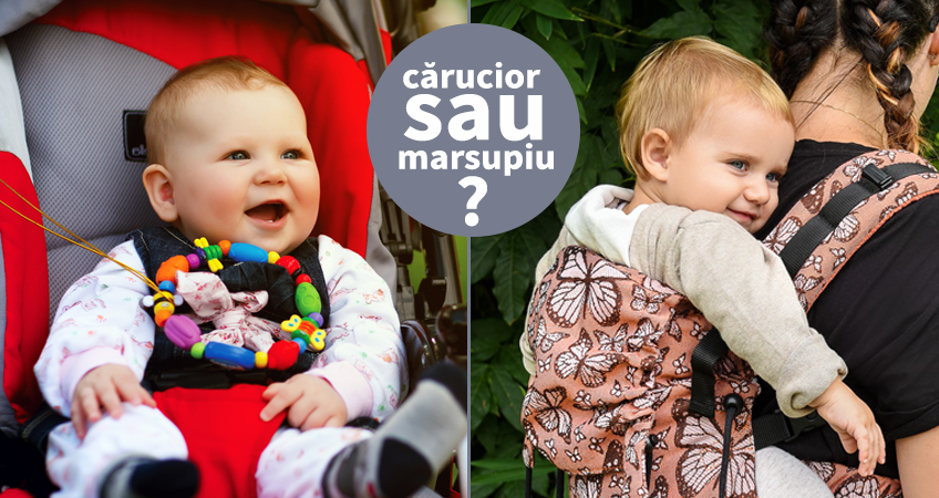 Marsupiu versus carucior pentru bebele tau