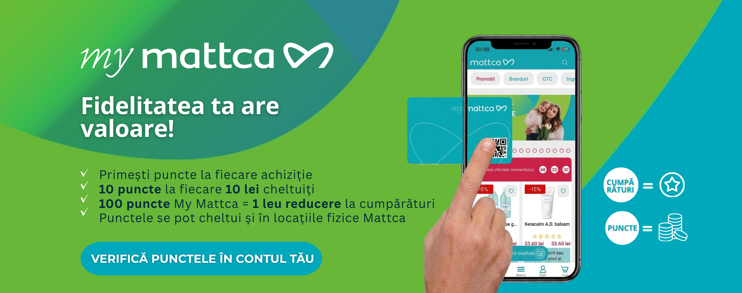 Program fidelitate Mattca mobile